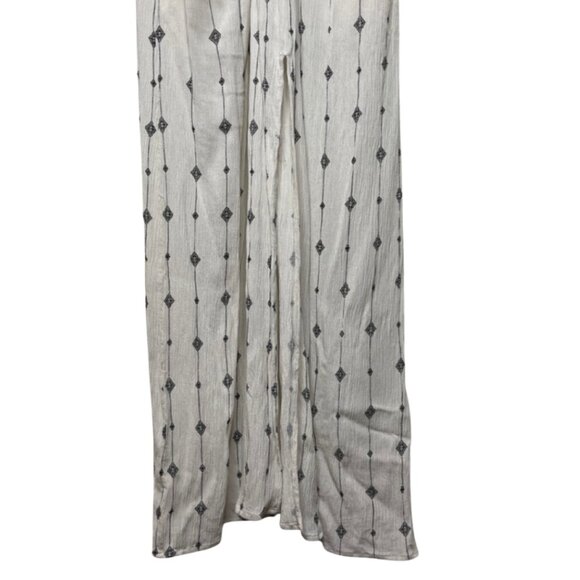 PROMESA | Black & White Lightweight Split Front Maxi Dress | Size L - Picture 4 of 11